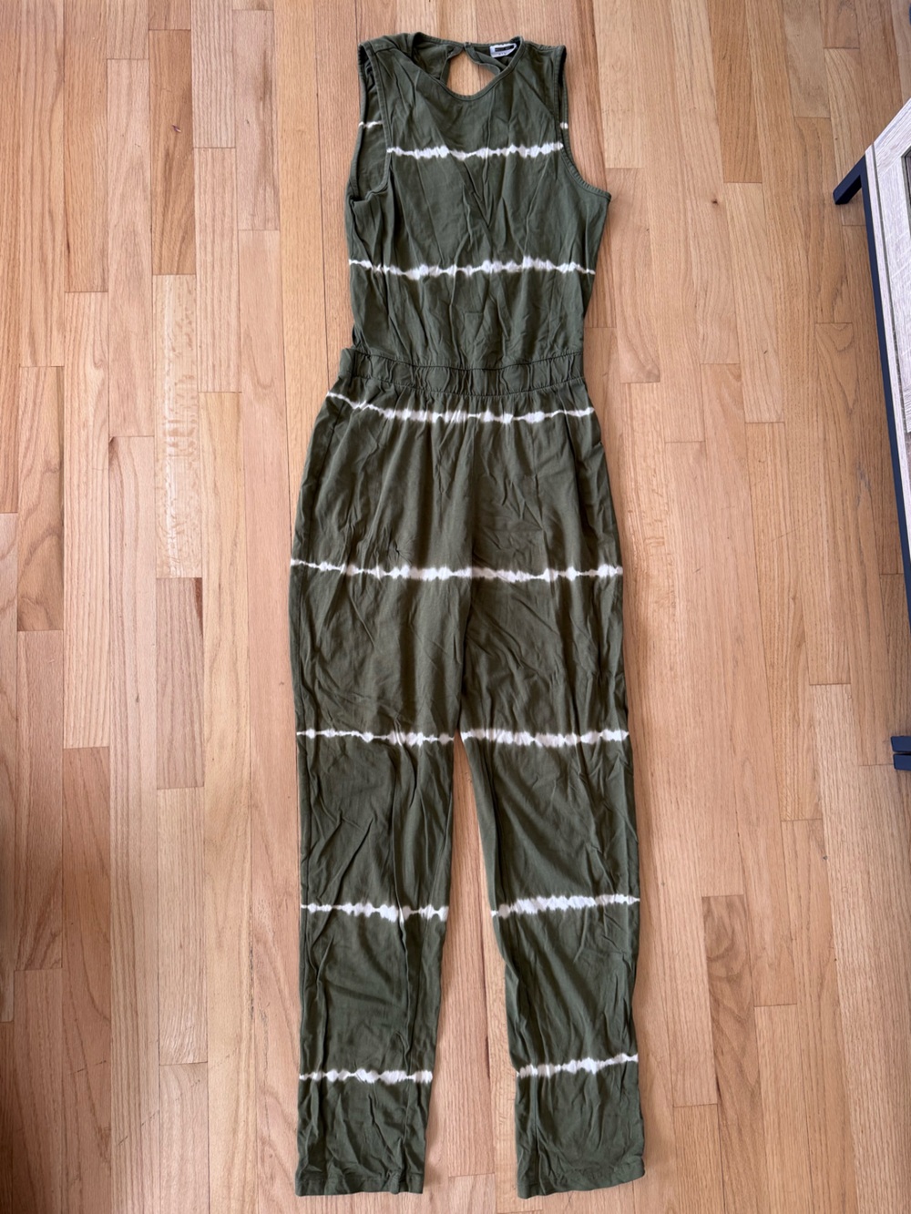 Olive Tie-Dye One-Piece Jumpsuit